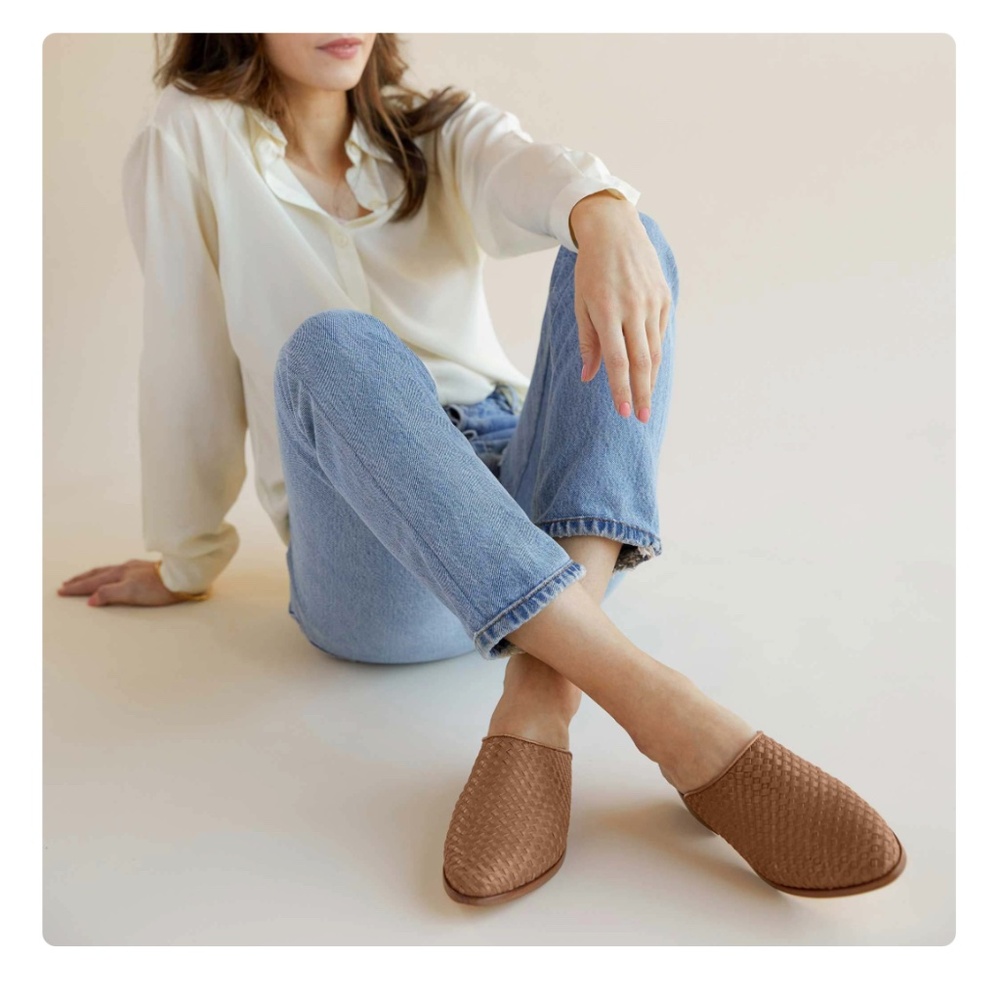 Nisolo Ana Woven Mule - Almond - size 8 - Brand New! - Picture 4 of 4
